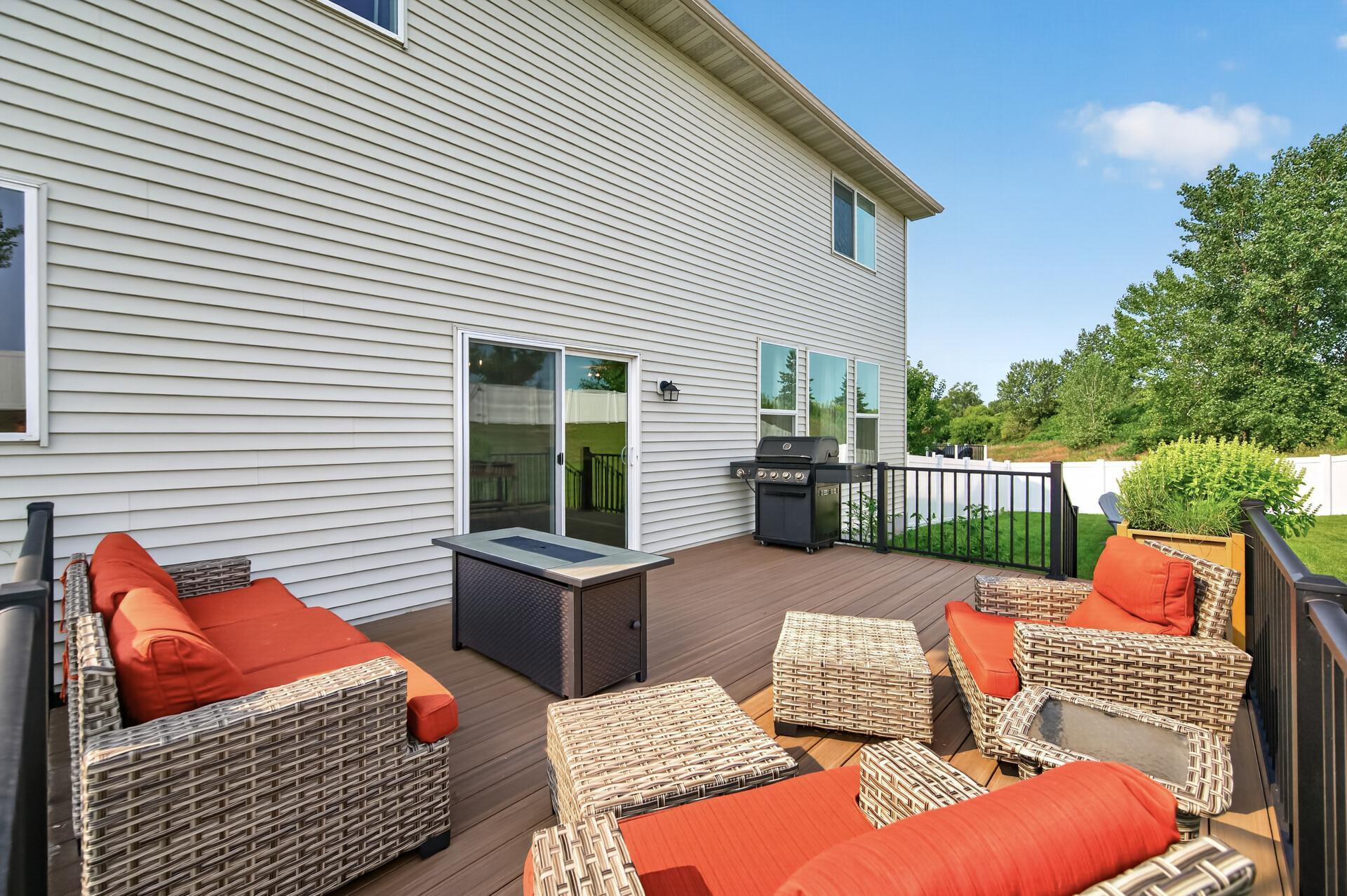 Enjoy the days on the maintenance free deck