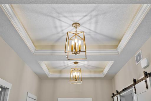Detailed Recessed Coved Ceiling with Accent Lighting