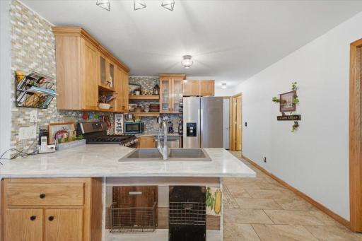 Kitchen with Granite Counter Tops, Stainless Steel Appliances