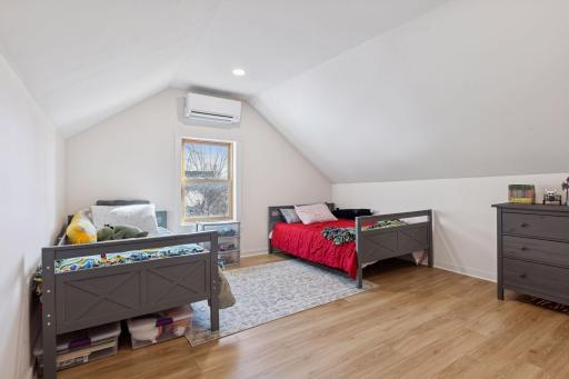 Bedroom 4 is on the upper level with mini split. Upper level finished January 2026