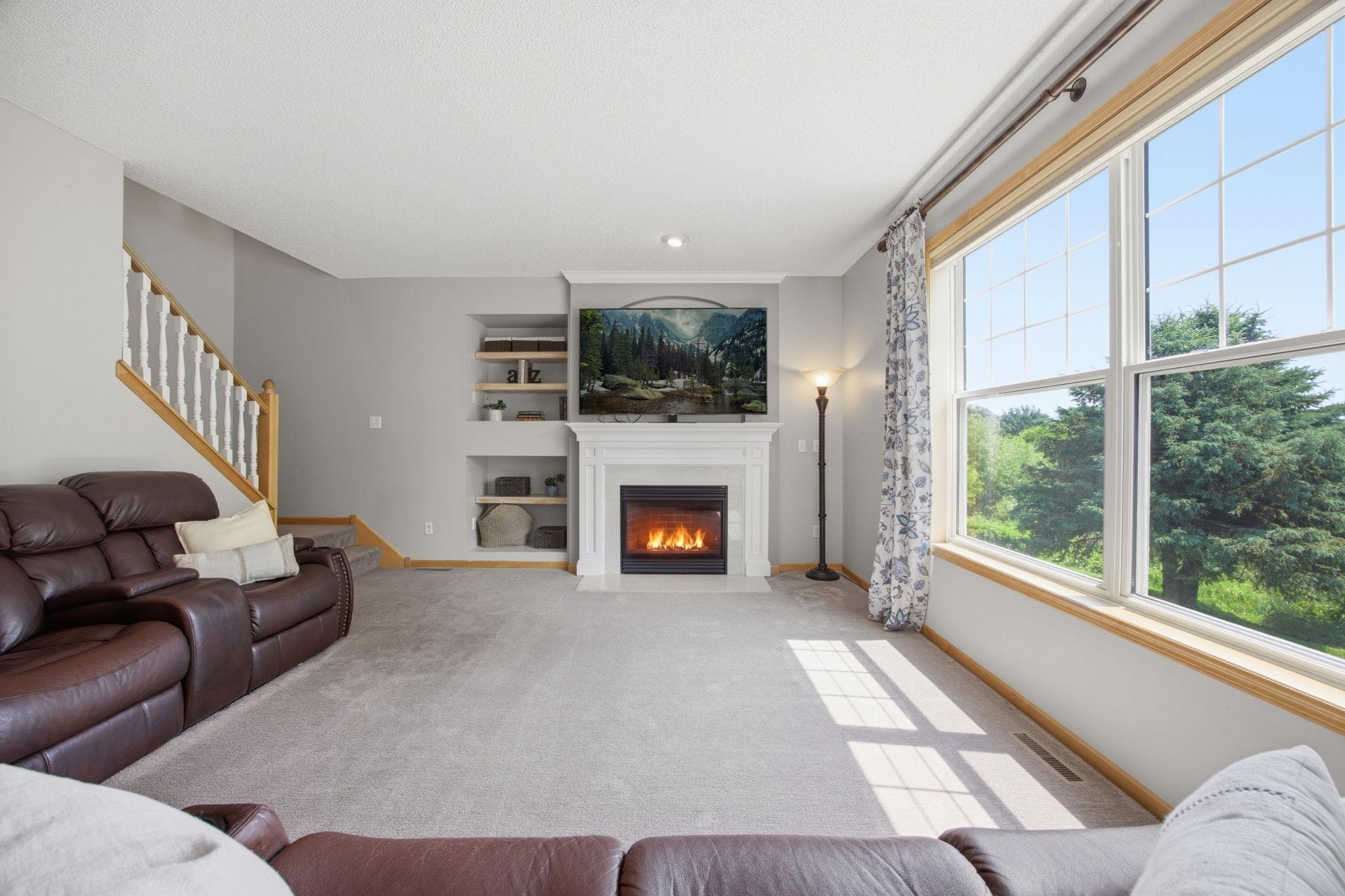 Gas fireplace with built ins