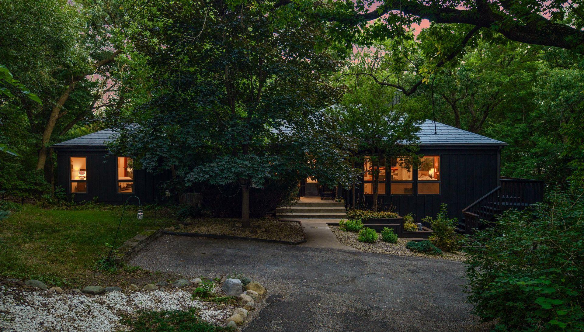 Front of Home (Aerial At Dusk)