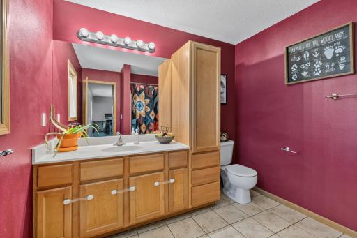Master Bedroom features private Full Bathroom with tons of storage!