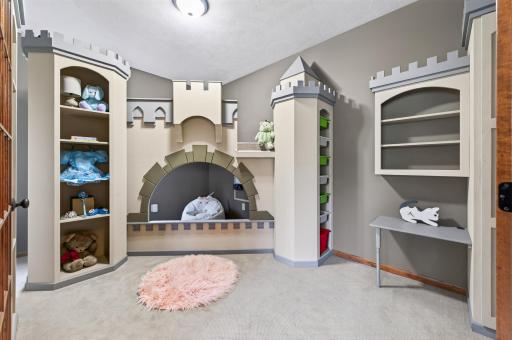 Flex Room off the Main Living Room - this fun "built-in" Castle can stay with the home or easily removed!