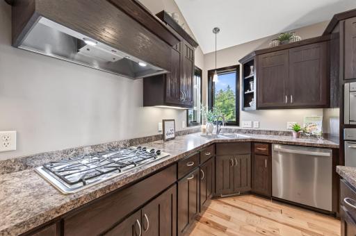 Gas Range and Overhead fan complete the package!