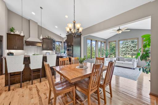 Kitchen/Dining and Sun Room make a great space for entertaining