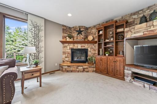 Beautiful Gas Fireplace with Built-Ins