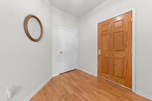 Large entryway with walk in closet
