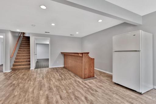 Lower Level Family Room with Bar and Extra Refrigerator