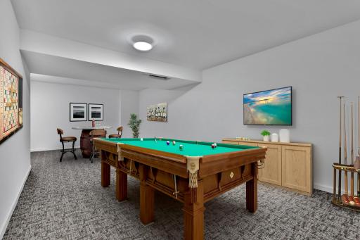 Virtually Staged - Lower Level Bonus Room with multi purposes! Games - Media Room - Craft/Office Space - Storage