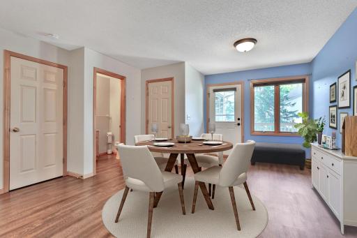 Generous area of Kitchen for table and/or Curio-Hutch-Buffet-Storage - Virtually Staged