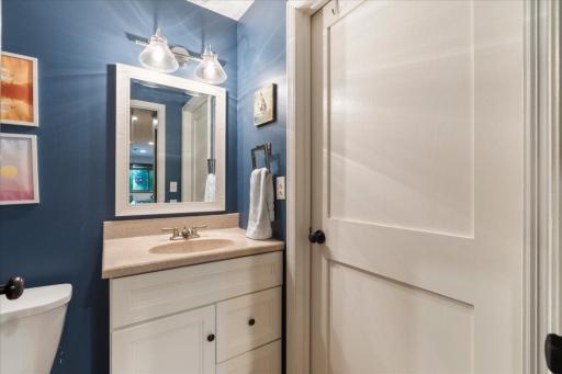 Full Bathroom / Lower Level / Laundry Hook Ups in Closet
