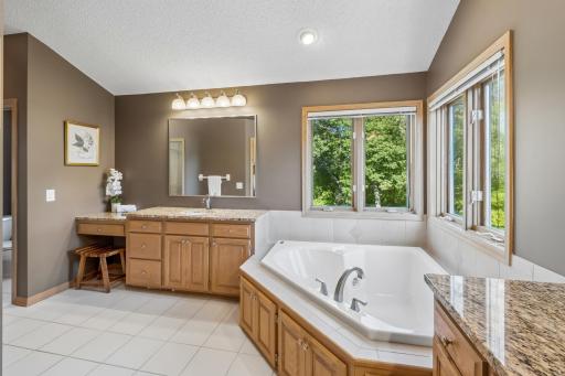 There won't be any fighting over counter space in this bathroom