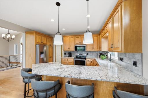 Generous workspace and abundant storage make meal preparation and hosting gatherings a pleasure.