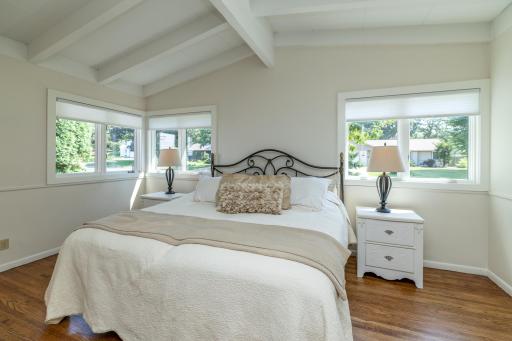 Beamed Ceilings, Hardwood Floors and Double Closets