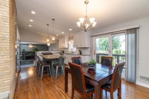 Main Floor Dining Room with Patio Door to Expansive Backyard