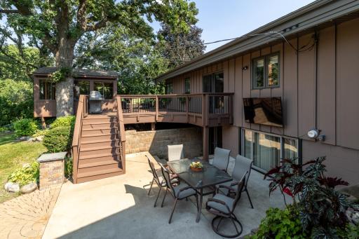 Stairway From the Deck to Backyard Patio
