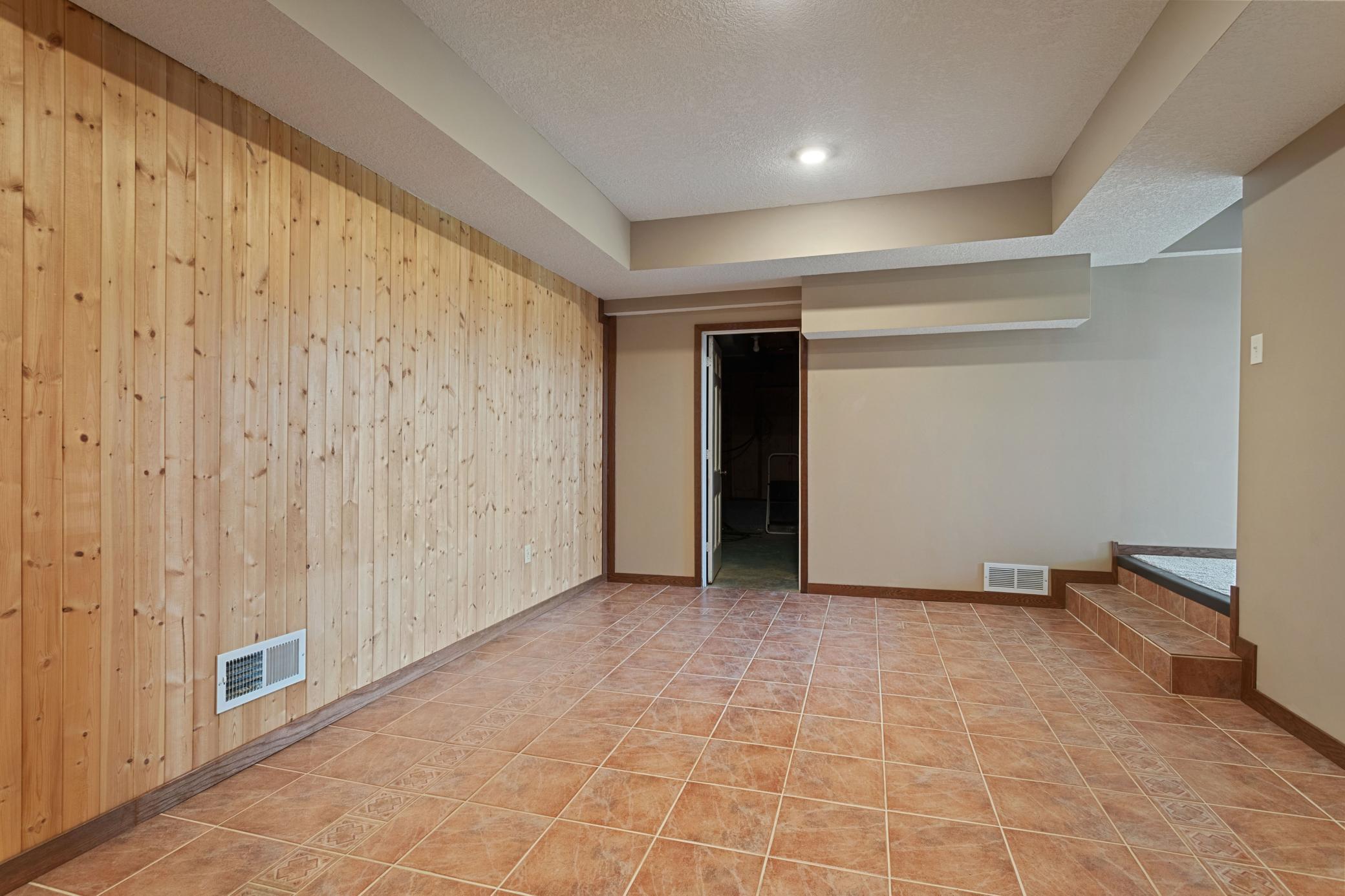 Perfect spot for a pool table or game room