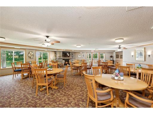 Awesome community room. So pretty! Gas fireplace. Walk-out to deck. Host your parties here!