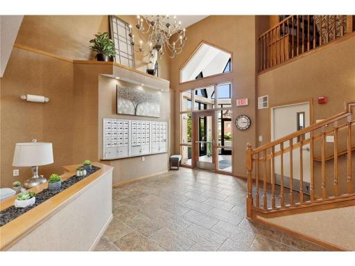 Main entrance ~ joyful surroundings. Pick up your mail here.