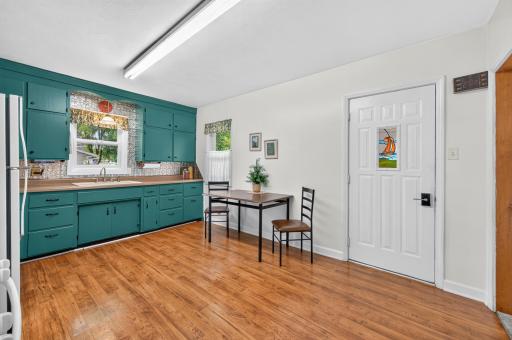 Eat-in kitchen with space for an informal dining area.