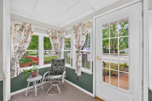 The front porch welcomes you with classic character.