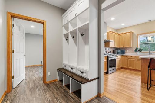 Mud room off of the garage