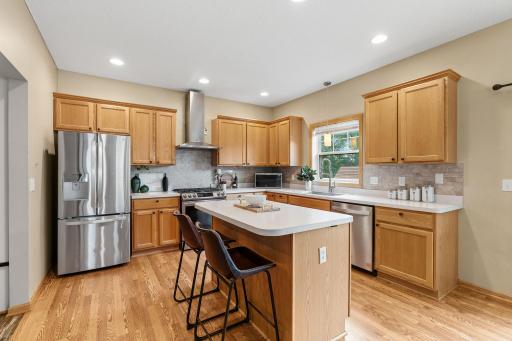 Open kitchen with tons of storage