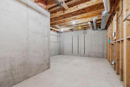 Unfinished area - perfect for a gym!