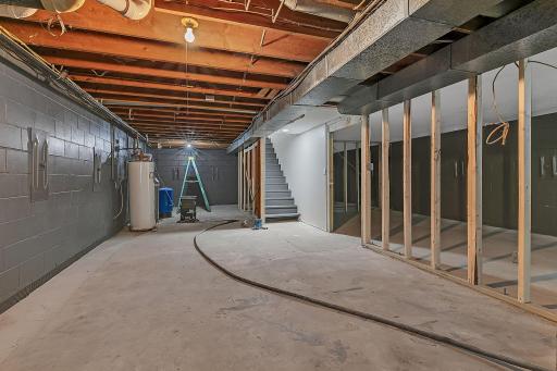 The unfinished basement is full of potential! Add your own finishing touches to make this space your own!