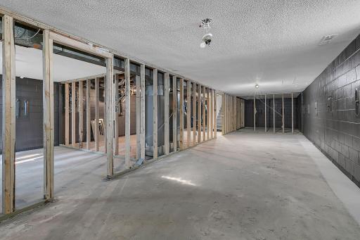 Head downstairs to the unfinished basement.