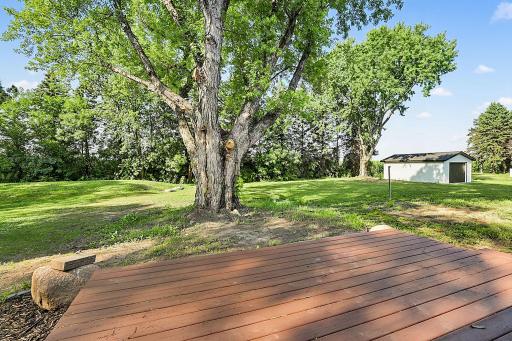 A view of the backyard from the 14'x20' deck.