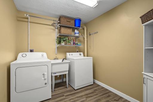 Laundry room on the lower level.