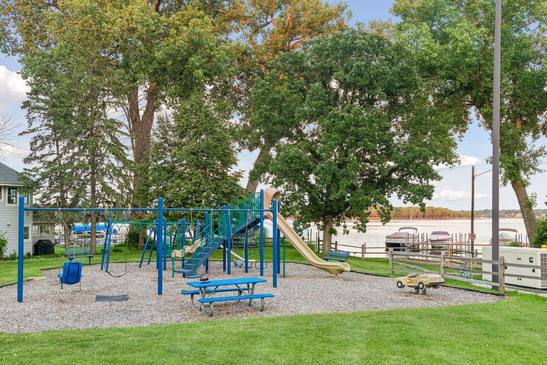Small playground next to the home.