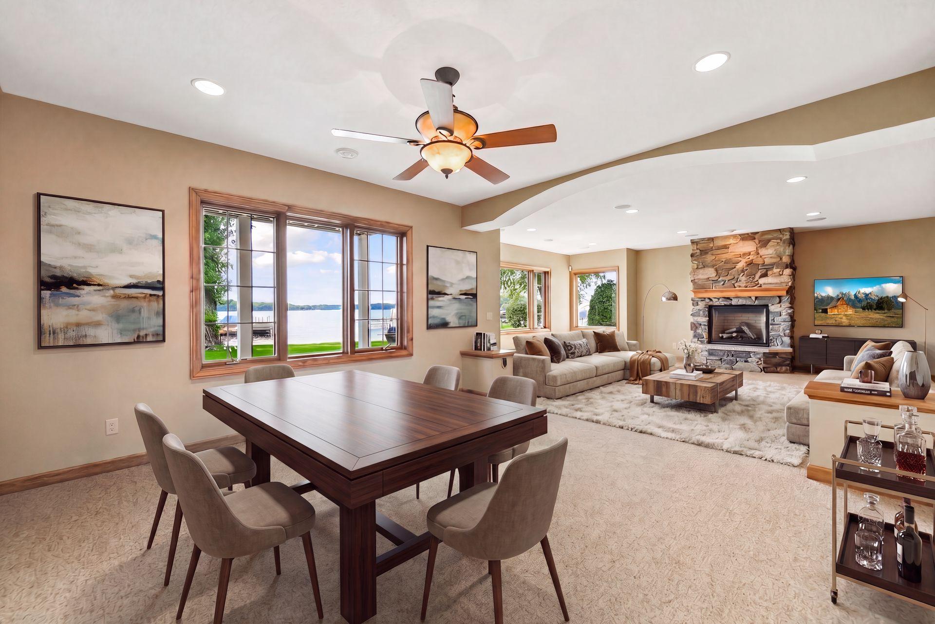 Virtually staged - Entertainment Space