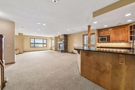 Lower level with heated floors. Walk out to the lake without a hill or steps.