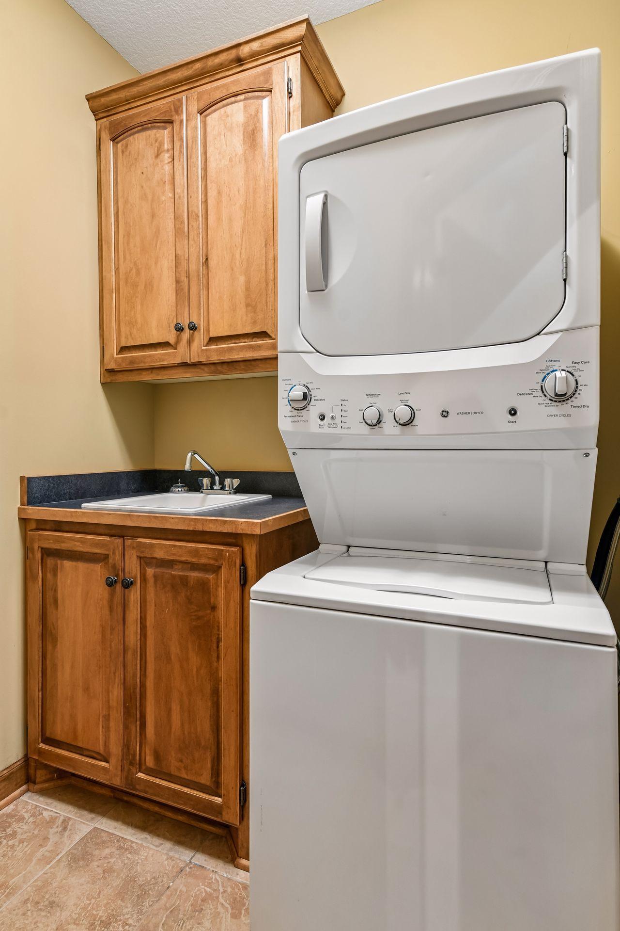 Upper-level laundry room.