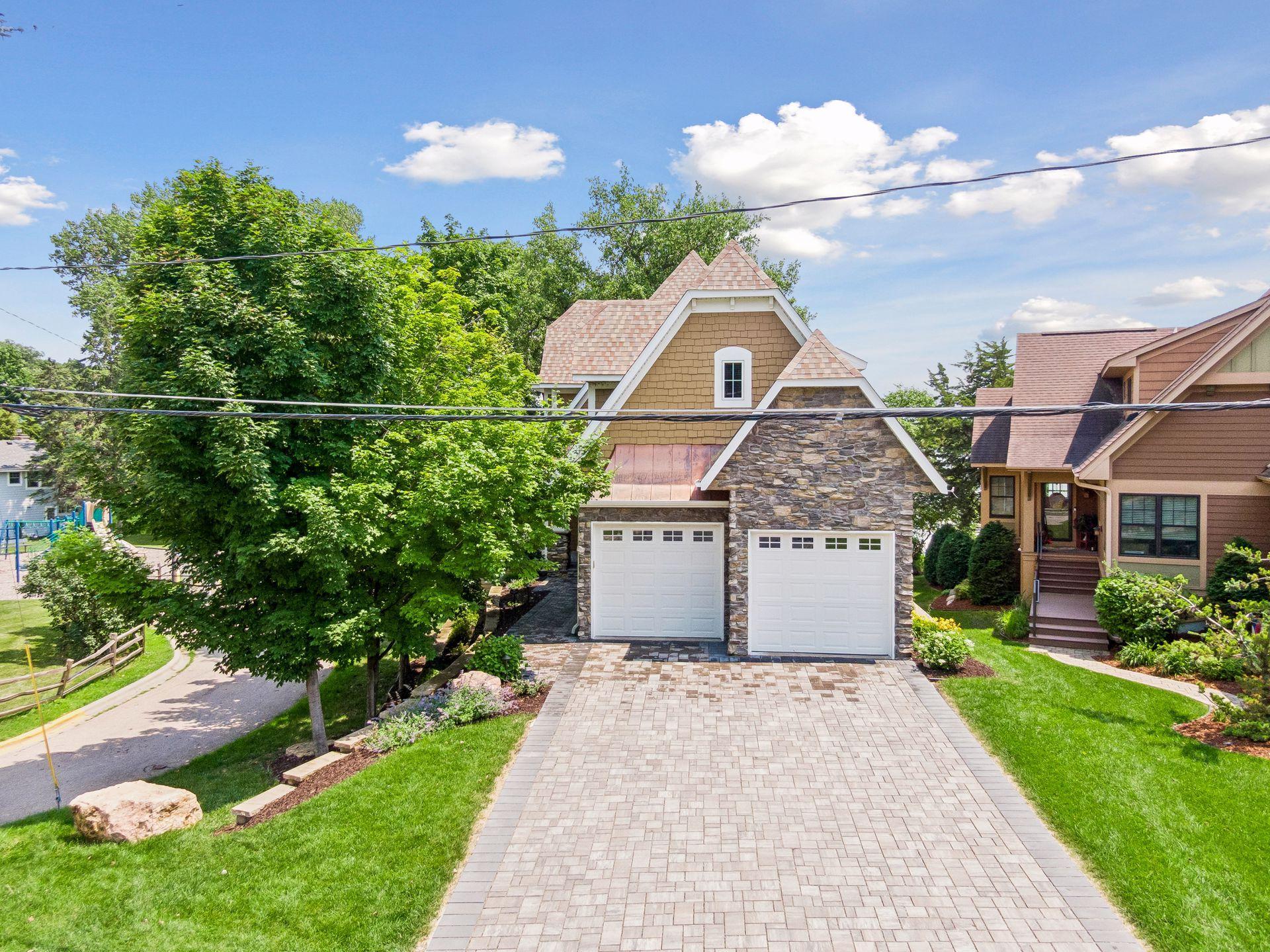 Front of the house - driveway installed in 2021.