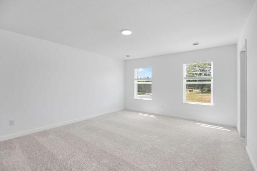 Perfect for rejuvenation and restoration, the ownerâs suite boasts the largest bedroom in the home to provide restful nights, complete with an attached full-sized bathroom and large walk-in closet.