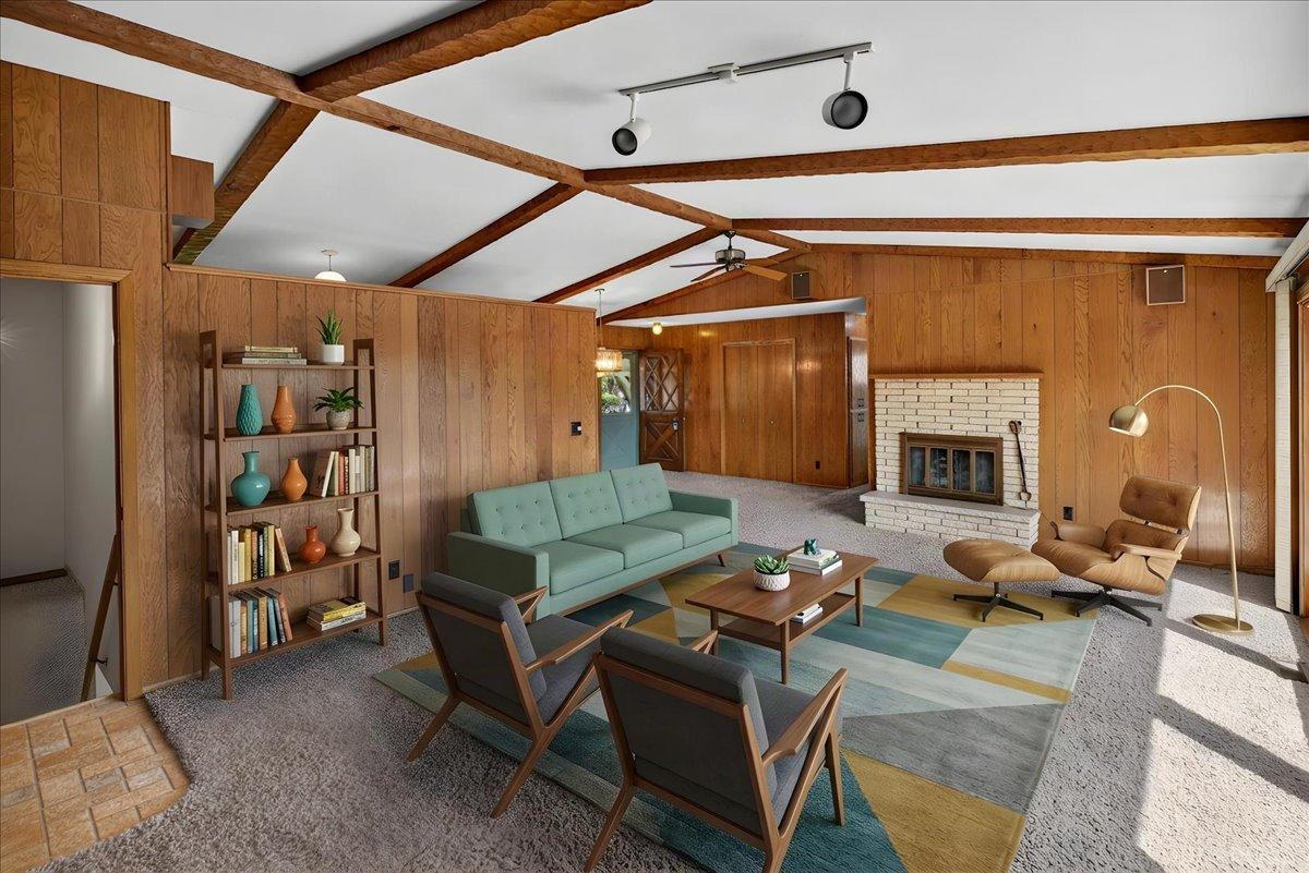 Proposed staging of the living room.
