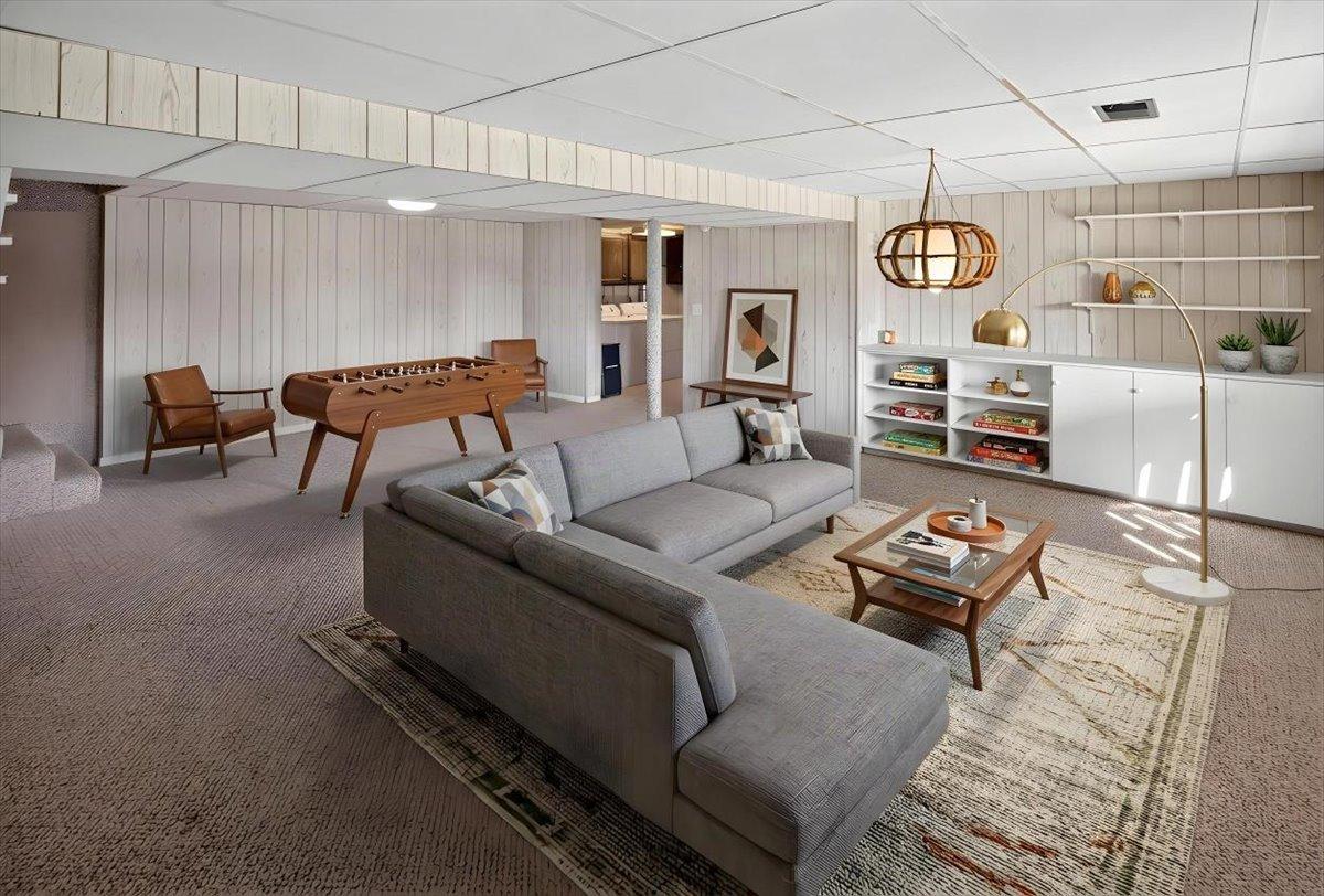 Proposed staging for the family room.