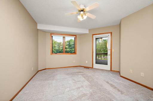 Private access to back deck from primary suite
