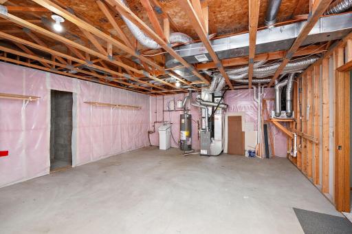 Unfinished in lower level