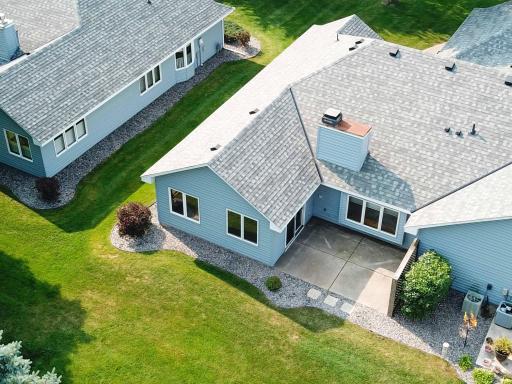 Private patio and yard