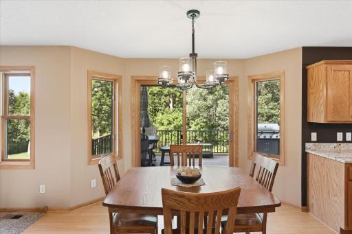 Easily access the deck from the informal dining area.