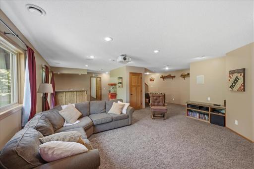 Finished lower level adds valuable living space.