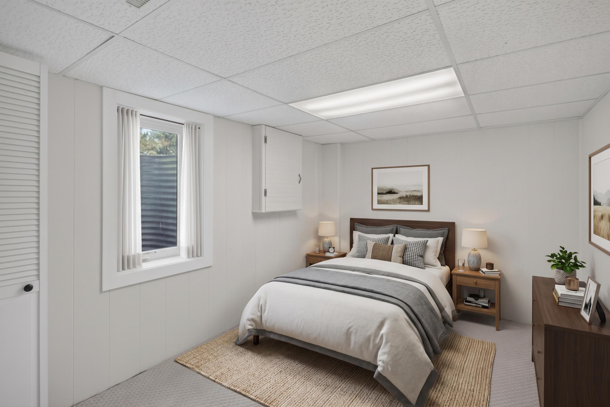 Main level: bedroom 1 (virtually staged)
