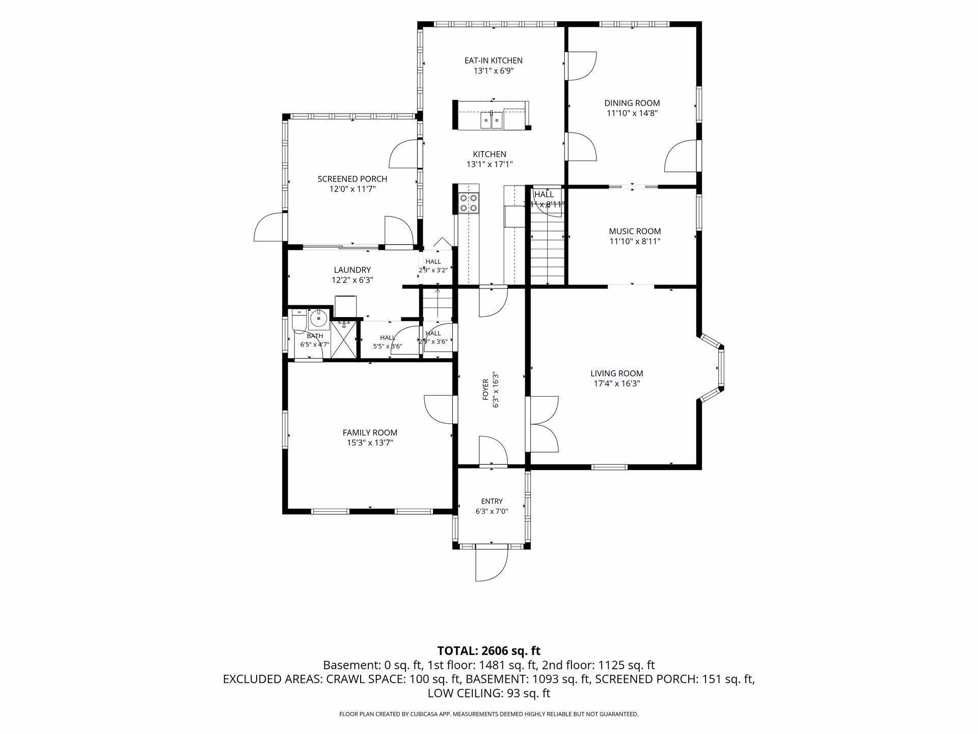 Main Level Note: Family room could be 5th Bedroom