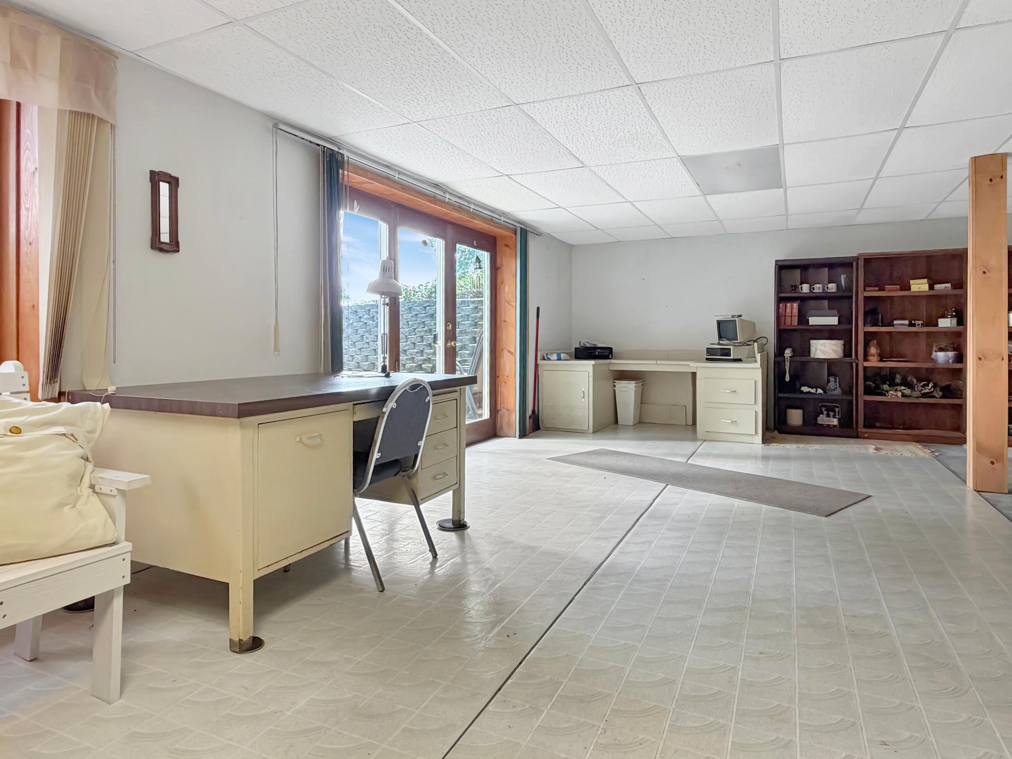 Patio doors for walkout access