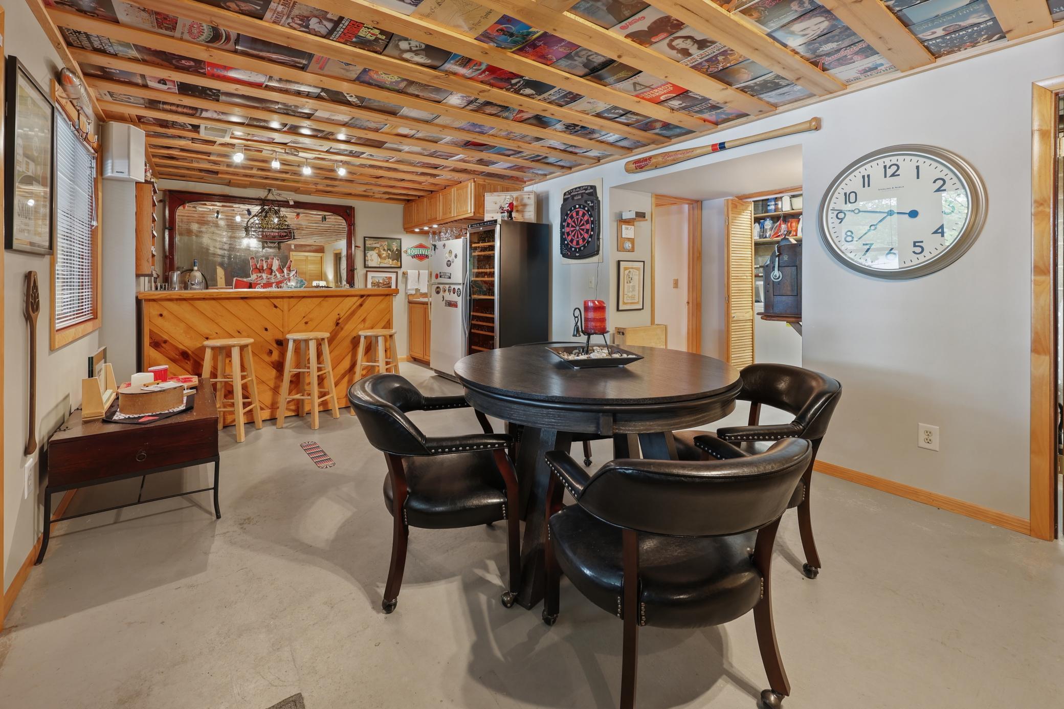 Wet bar area in basement